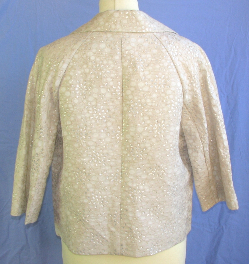Veste Paletot Gérard Darel Beige & Argent - Lin & Coton, Taille 38, Neuve Sans étiquettes