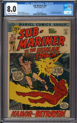 Sub-Mariner #44 CGC 8.0 Human Torch Tiger Shark Llyra