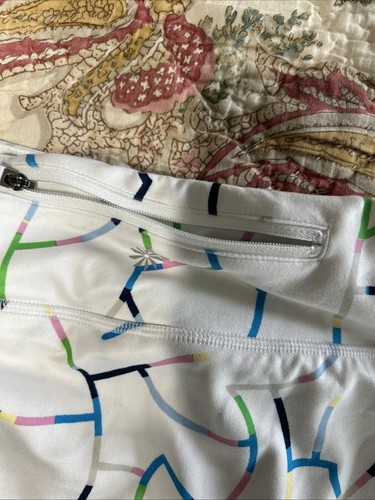 Athleta Girl XXL 16 SM Women's White Geometric Swing Skort Preppy Tennis - Picture 13 of 13