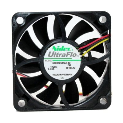   U60R12MMAB-52 DC12V 0.09A 60X60X15MM 3Pin DC Brushless Quiet    / #T9*