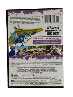 Rio (DVD, 2011) Animated Anne Hathaway Jesse Eisenberg Jamie Foxx