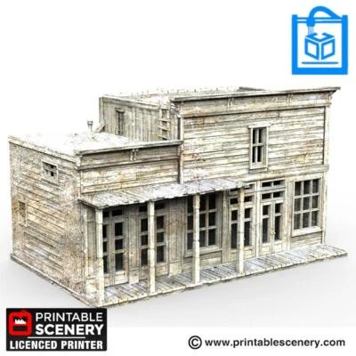 CNC UNIVERSE Wild West General Store Tabletop Terrain 3D Print 10/15/20/28/32/54MM/1:22