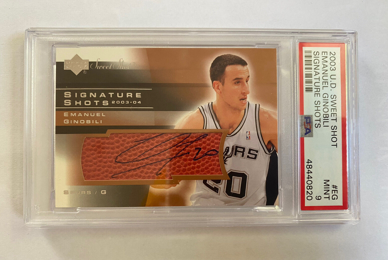 Manu Ginobili Autographed Signed 2003-04 Ud Sweet Shot Manu Ginobili Autographed Signed 2003-04 Ud Sweet Shot