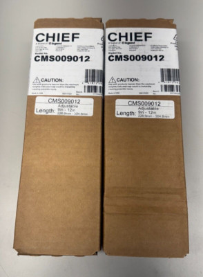 Chief CMS009012 9-12'' Speed-Connect Adjustable Extension Column Black (LOT OF 2)