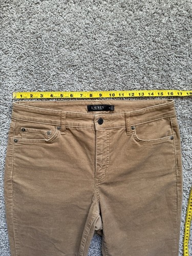 Lauren Ralph Lauren Corduroy Pants Size 10 Black Label 10.5” Rise - Picture 6 of 8