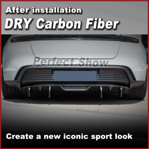 Se adapta a Porsche Taycan 9J1 2019-2021 carbono difusor trasero alerón - Imagen 3 de 14