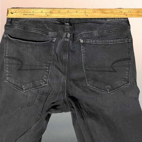 American Eagle Jeans Size 8 Hi Rise Jegging Ankle Black 360 Super Stretch Denim - Picture 7 of 8