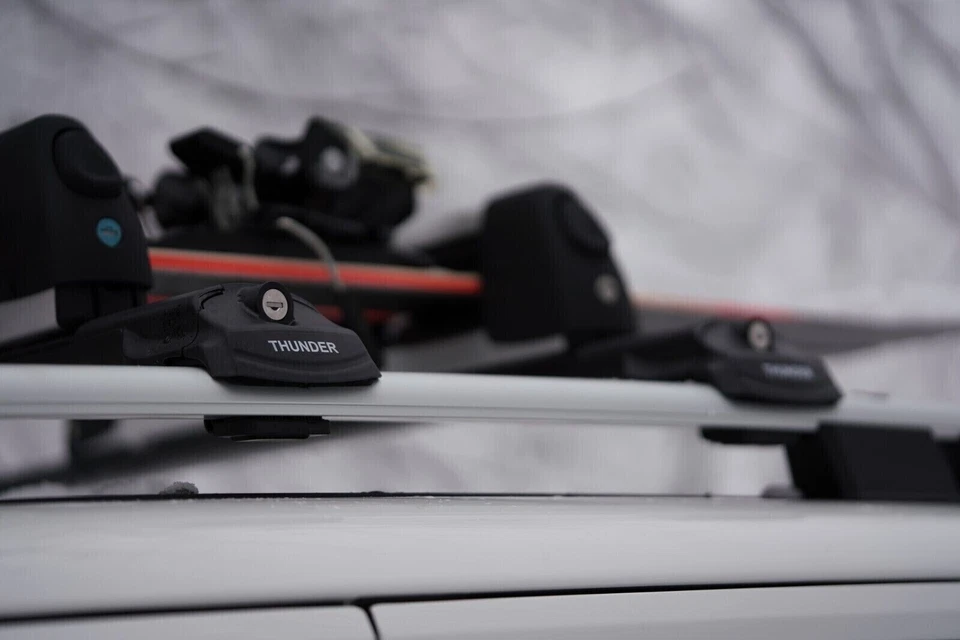 For BMW X5  2000 2013 Black Aluminium Roof Racks Cross Bars Lockable Foto 4 de 4