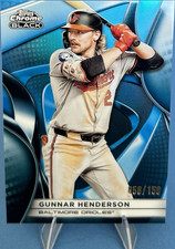 Gunnar Henderson Topps 2025 Chrome Black #3 Orioles Serial Numbered Baseball