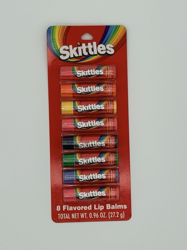 Skittles - Flavor Lip Balm Set - 8 Lip Balms - Multi Candy Flavor Pack
