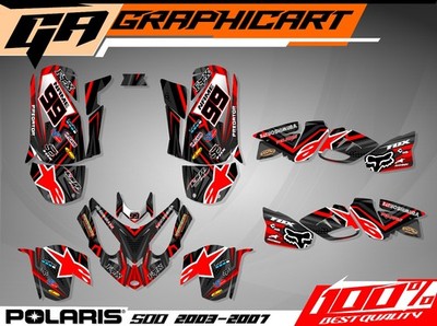 Personalized Polaris Predator 500 ATV Graphics Decal Stickers Kit - Free Custom