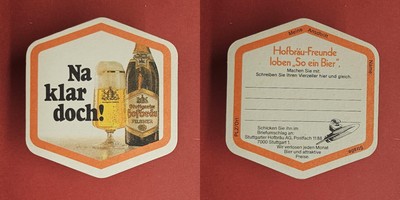 Stuttgart Hofbräu Of course! #2 Brewery Beer Mats Beer