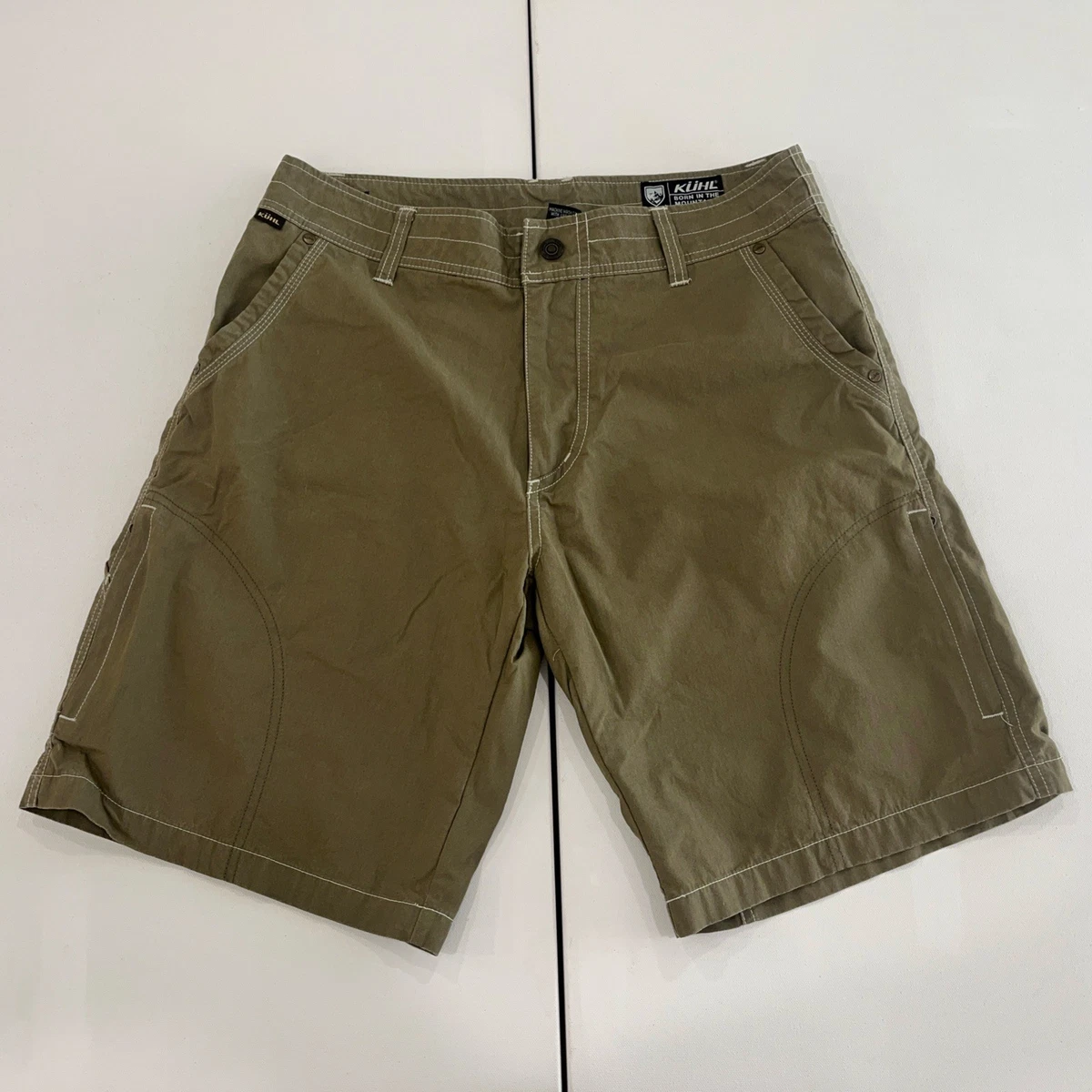 Short Kuhl Dry Cargo Beige Homme Taille XL Taille Réglable Extérieur Utilitaire