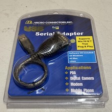 DB9 Serial to USB A Converter 9 Pin Adapter Cable Windows Mac w Software CD New