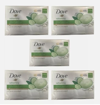 5 x DOVE Refreshing Beauty Cream Bar 4 X 90g (20 Bars Total) uk seller