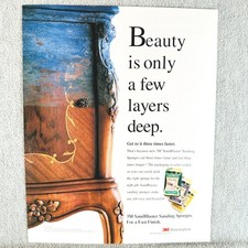 3M SandBlaster Sanding Sponges Vintage Magazine Print Ad 2000 Full Page