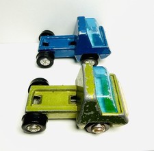 Vintage PlayArt 1970s Blue and Green Semi TRUCK Hong Kong Lot of 2 Toys
