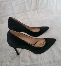 Sam Edelman Black Suede Women's Hazel 3 1/2" Heel Pumps Size 8 EUC