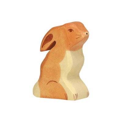 HOLZTIGER Hase aus Holz - sitzend