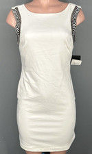 Zara Trafaluc Women's White No Sleeve Dress size Large NWT