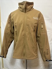 5.11 Tactical Jacket Womens Large Softshell Coyote Brown Full Zip Made In USA