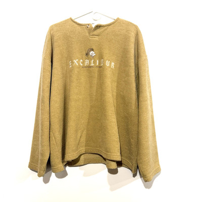 Vintage Excalibur Hotel Casino Crewneck Sweatshirt Men XL Tan Las Vegas 90s Y2K