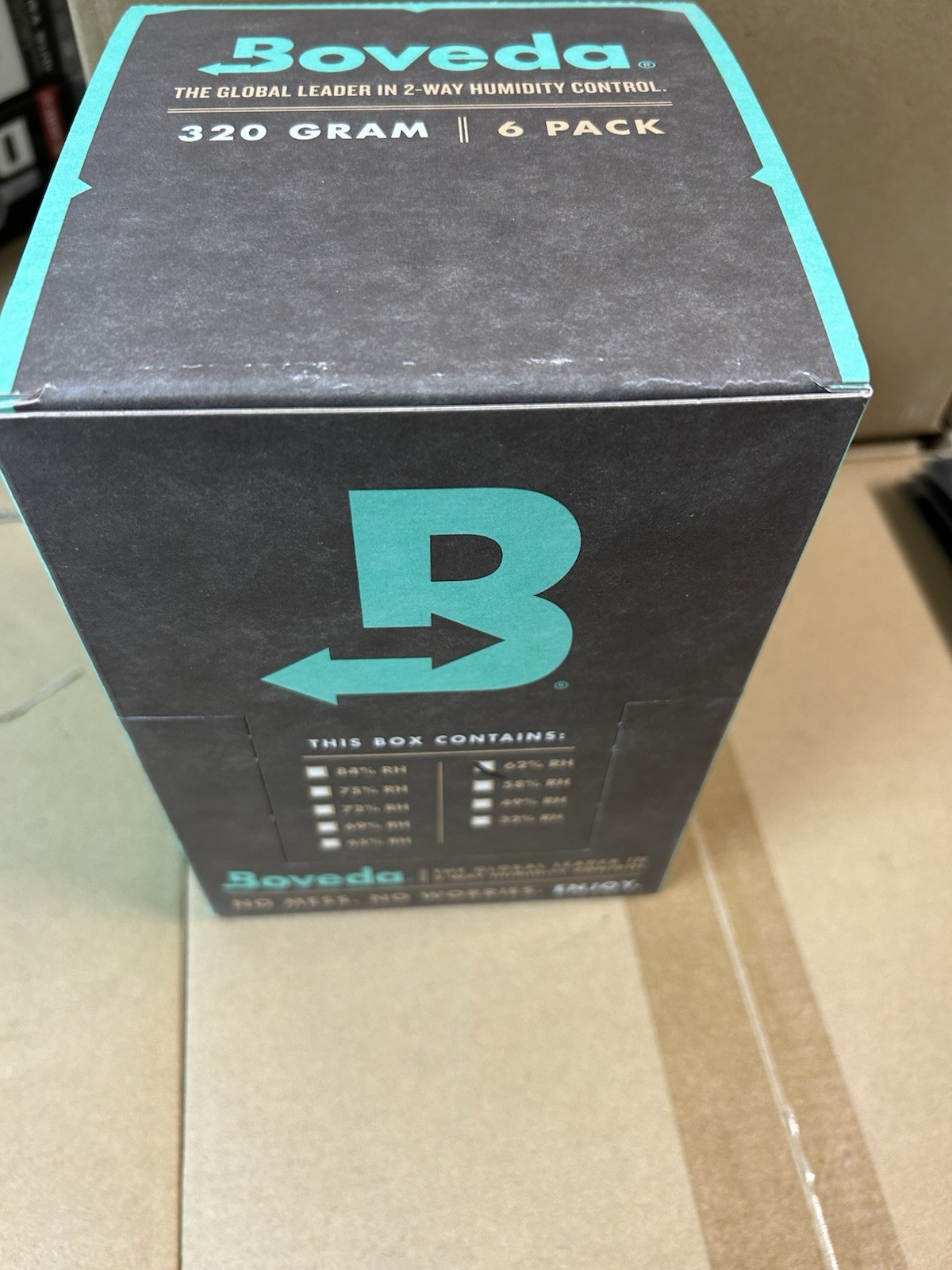 Boveda 62% RH 2-Way Humidity Control Pack 320g case of 6 