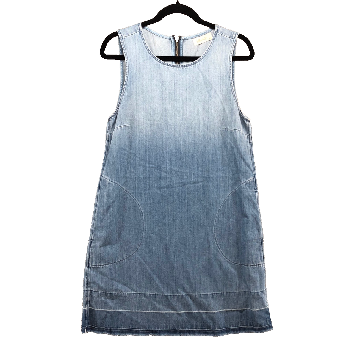 Bella Dahl Chambray Denim Shift Dress Womens Small Blue Sleeveless Boho  Earthy | eBay