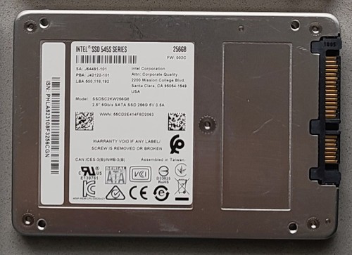 Intel 545S Series 256GB 2,5 Zoll SATA III Interne SSD