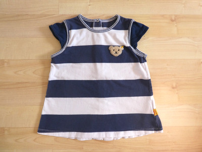 Süßes  STEIFF Baby T-Shirt, Weiß-Blau, Gr. 86, TOP