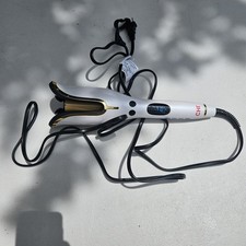 CHI Spin N Curl Ceramic Rotating Hair Curler 1" Curling Iron White CA2318