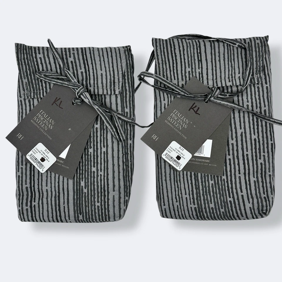 Restoration Hardware 意大利 Piscinas Sateen 平行枕头 Sham Grande King 尺寸 — 第 3/4 张图片