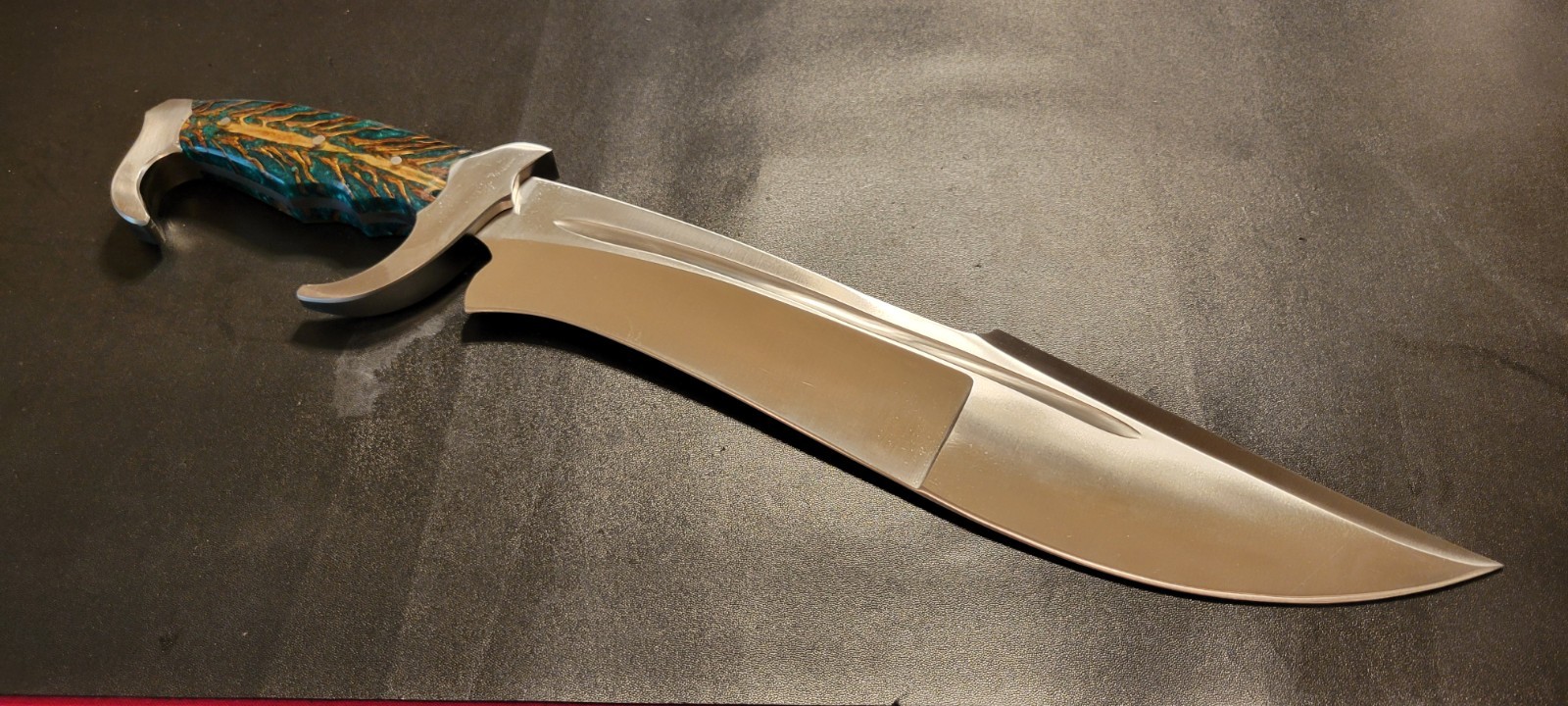 Badass Blades D2 Steel Persian Combat Knife Green Pine Cone Resin Handle- BA779