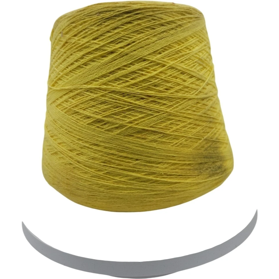 Hilo de cono amarillo vintage para tejer, tejer, ganchillo, artesanía Foto 4 de 4