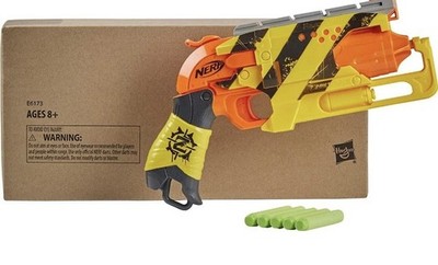 NERF Zombie Strike Hammershot Blaster Pull-Back Hammer-Blasting