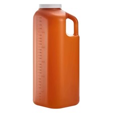 Large Urinal with Leak Proof Screw Cap Lid 3000 mL or 101 oz. Amber Color