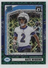 2024 Donruss Rated Rookie Optic Preview Green Velocity Prizm Nate Wiggins 1eh5