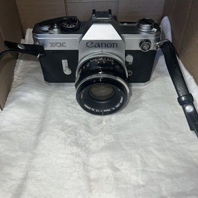 Canon AE-1 35mm Film Camera w/ FD 50mm f/1.8 Lens, & Case   Vintage