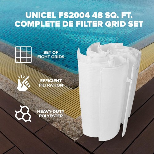 Unicel FS-2004 48 Sq Ft Vertical DE Grid Replacement Swimming Pool Filter... - 第 2/7 張圖片