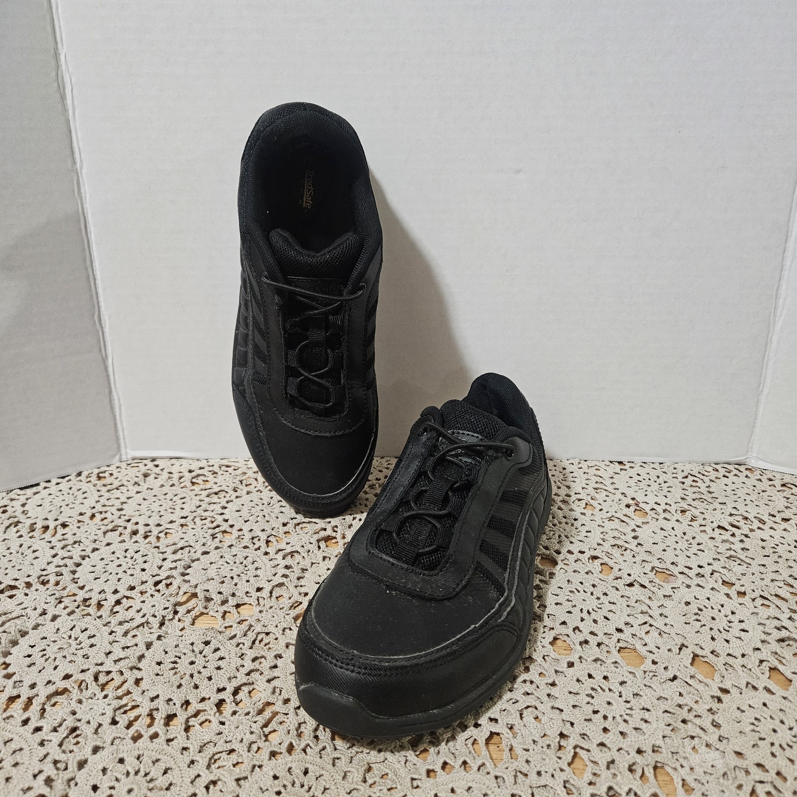 Zapatos de trabajo TredSafe para mujer 7,5 negros antideslizantes cómodos camarera para caminar