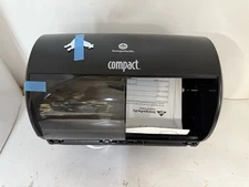 Georgia Pacific Compact Side-by-Side Tissue Dispenser 56784A Black