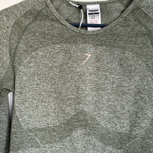 Top corto Gymshark Flex de manga larga con ojo de cerradura trasero para mujer nuevo con etiquetas - talla XL - Imagen 2 de 7