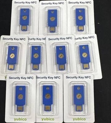 Lot of 50 Yubico Yubikey FIDO U2F Security Key