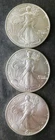 Lot of Three 2021 $1 American Silver Eagle Dollars Type 2
