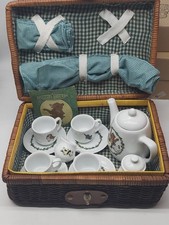 Vintage Maurice Sendak Little Bear TeaSet Picnic Basket Ceramic Rare