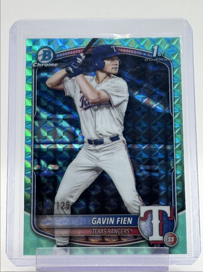 GAVIN FIEN 2025 BOWMAN CHROME DRAFT 1ST AQUA GEOMETRIC /125 Q2264