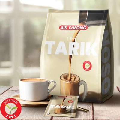 4 x Aik Cheong 2 in 1 Teh Tarik Kosong ohne Zuckerzusatz (25 g x 12) KOSTENLO...