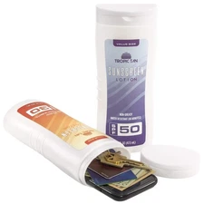 GoPong Sunscreen Diversion Safe Bottles 2 Pack - Safely Hides Your Valuables
