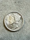 1917-D Denver Mint Silver Mercury Dime AU Details Scratches Nice Coin See 8111