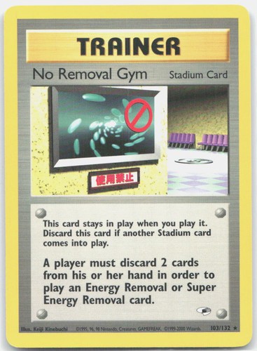 NO REMOVAL GYM 103/132 RARE Gym Heroes Pokemon MP